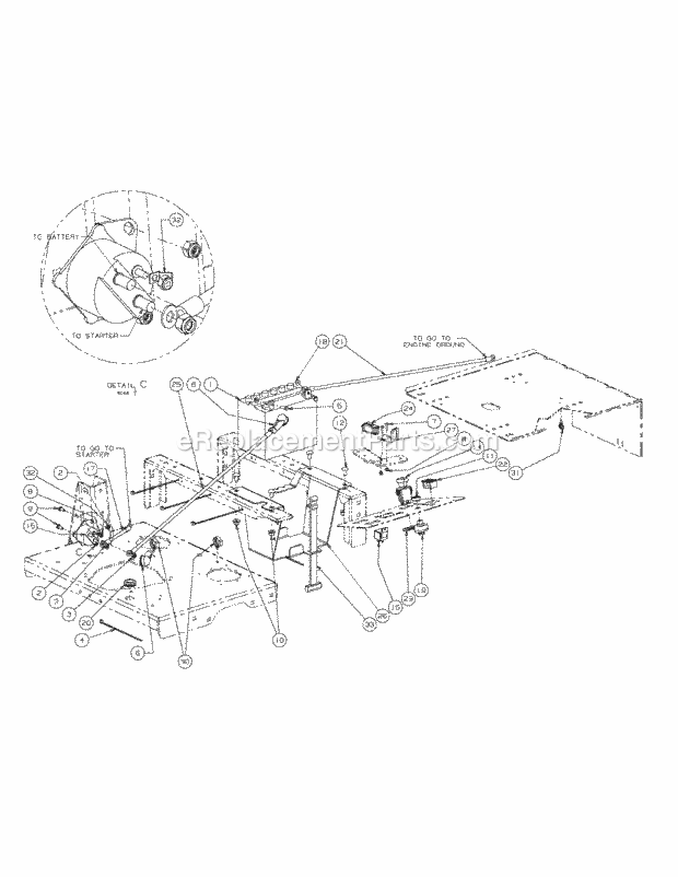 Kawasaki Electrical Assembly Diagram and Parts List for M48-KW 53AI8CTV750 Cub Cadet Sprayer
